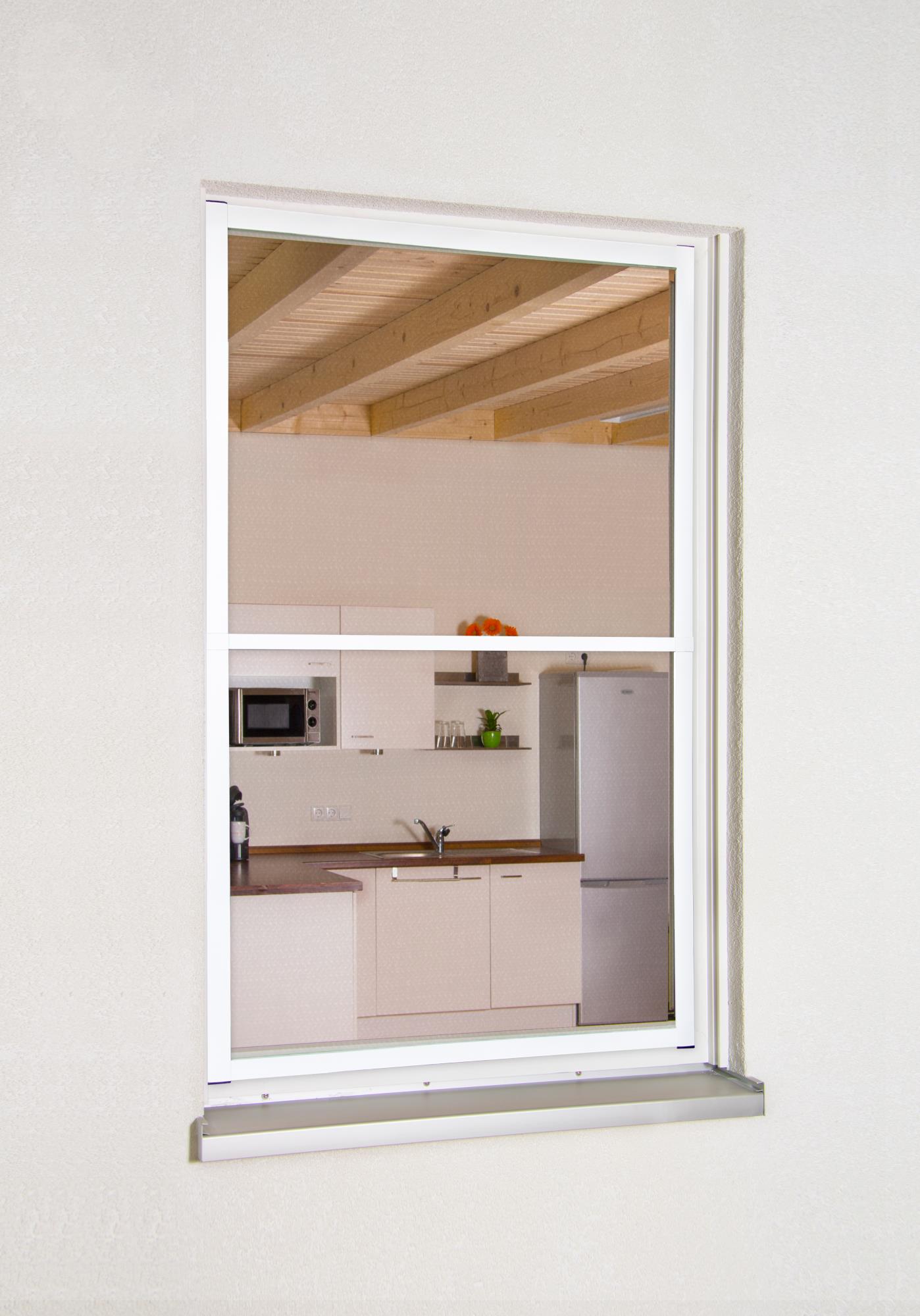 Alu-Fensterbausatz "Master Slim XL" 130x220 cm in Weiß Alu-Fensterbausatz "Master Slim XL" 130x220 cm in Weiß