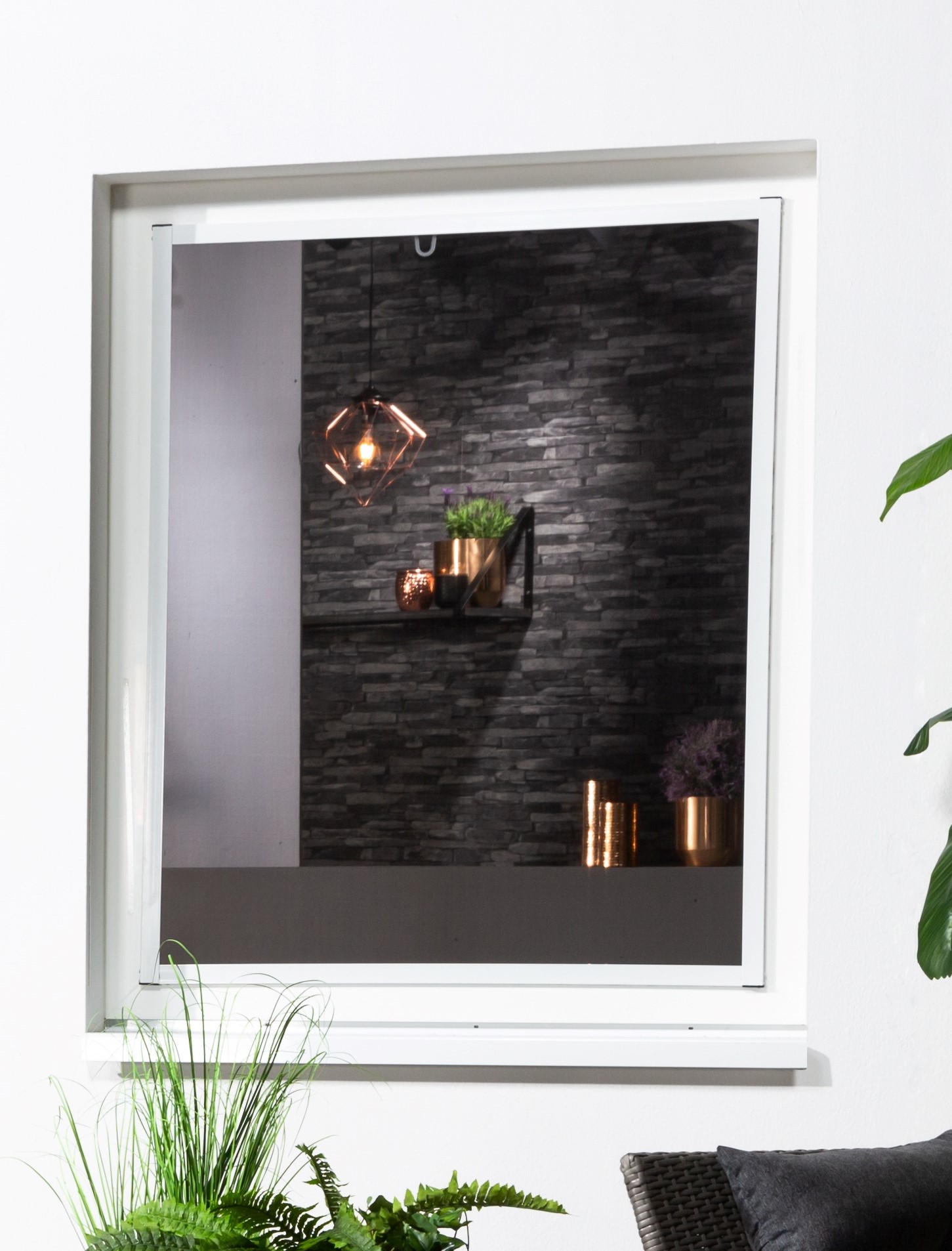 Alu-Fensterbausatz "Master Slim" 80x100 cm in Weiß Alu-Fensterbausatz "Master Slim" 80x100 cm in Weiß